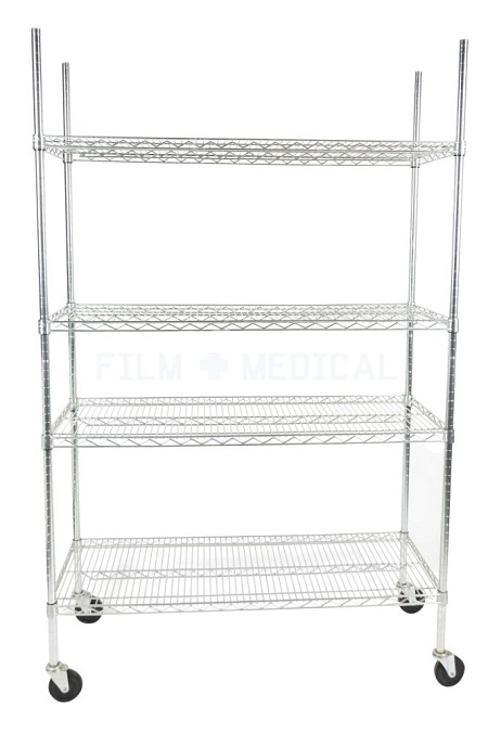 Metal 4 Tier Shelf on Wheels 